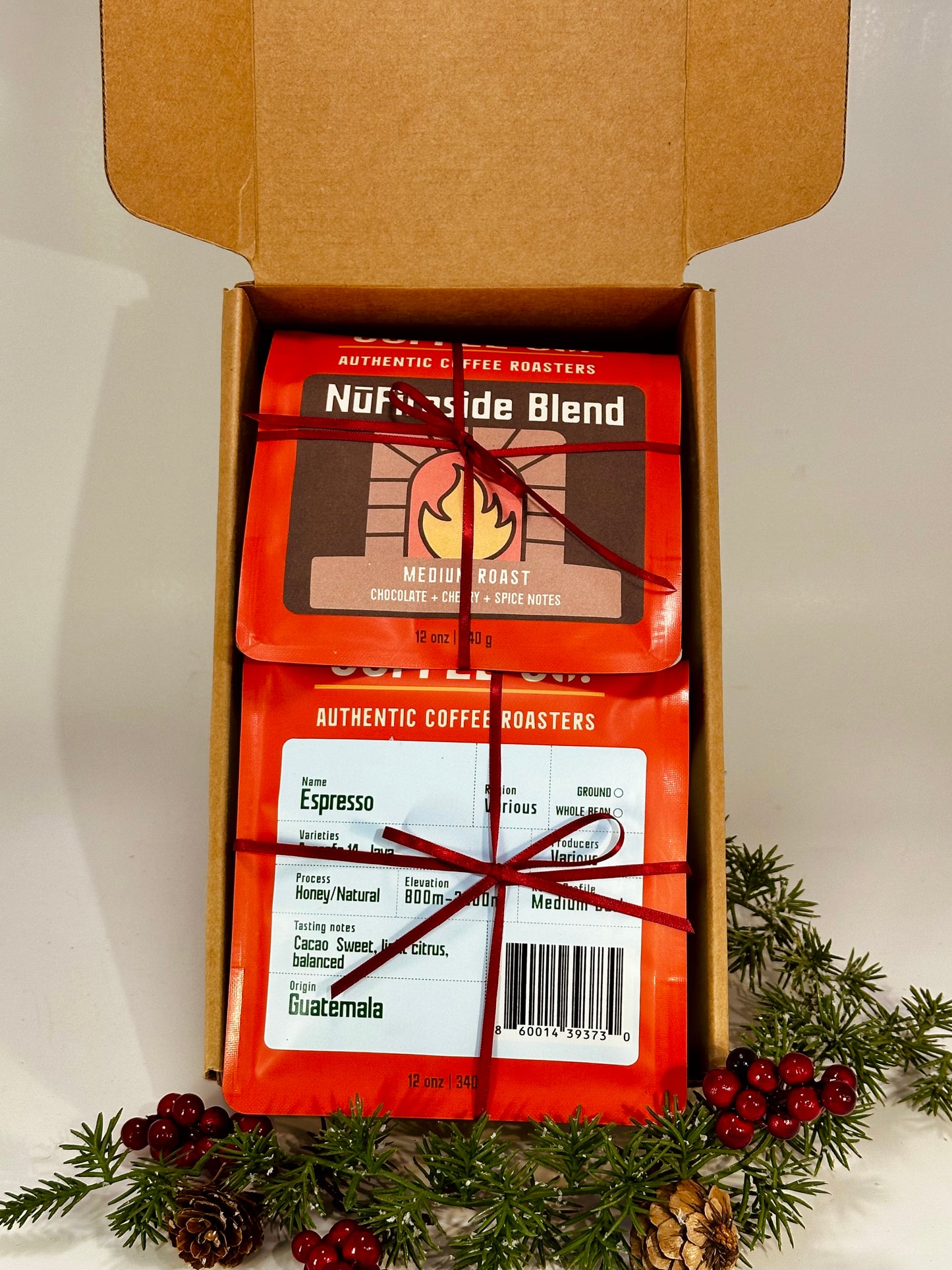 8oz gift Box - Espresso and Nūfireside Blend