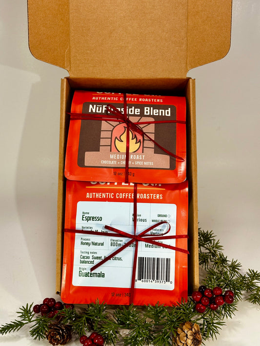 8oz gift Box - Espresso and Nūfireside Blend